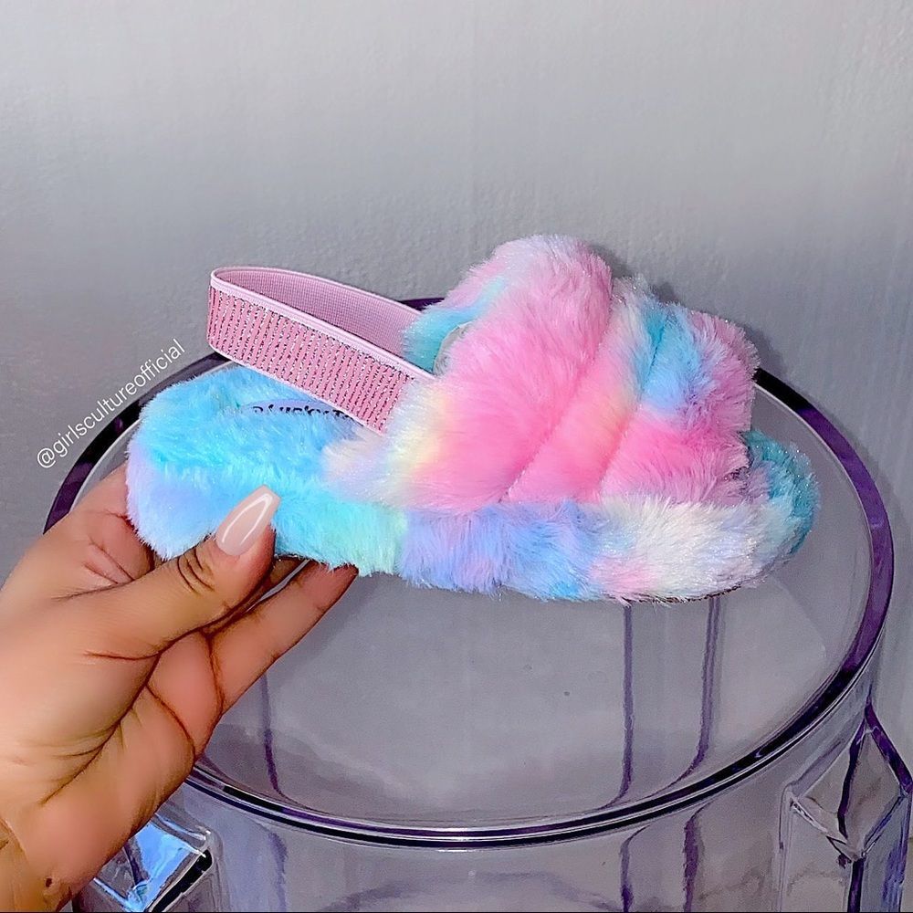 TYE DYE LITTLE GIRL SLING BACK SLIPPER - Picture 2 of 6